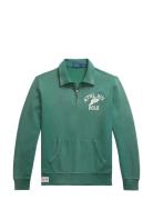 Fleece Graphic Collared Sweatshirt Green Polo Ralph Lauren