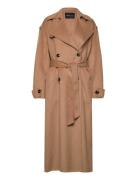 Double-Breasted Wool Coat Beige Mango