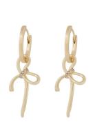 Ribbon Small Pendant Ear G/Clear - Gold SNÖ Of Sweden