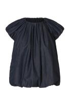 Slfrillo Cap Sleeve Denim Top Navy Selected