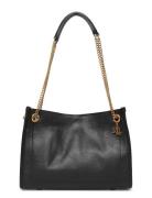 Pebbled Leather Medium Bradley Tote Bag Black Lauren Ralph Lauren