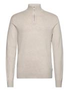 Ecovero Half Zip L/S Knit Cream Lindbergh