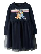 Nmfjean Bluey Ls Tulle Dress Sky Navy Name It