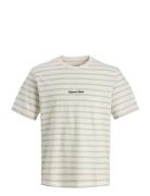 Jornorrebro Stripe Tee Ss Cn Jnr Cream Jack & J S