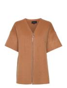 River Wool Blend Zip Cape Brown Lexington Clothing