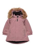 Baby Parka W. Fake Fur Pink Color Kids