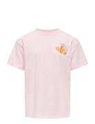 Kogcarina Life Ss Loose Printed Top Jrs Pink Kids Only