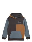 Sweat Hoodie - Colorblock Brown Color Kids