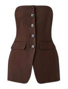 Lex Tailored Bustier Top Brown Malina