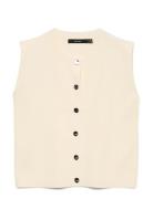 Vmgold Sl O-Neck Button Vest Boo Beige Vero Moda