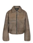 Nmannie Leather Jacket Brown NOISY MAY