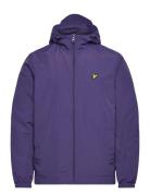 Zip Through Hooded Jacket Purple Lyle & Scott