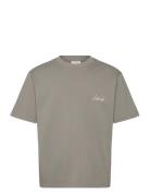 Over D O-Neck Signature Tee S/S Grey Lindbergh