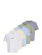 Jornorrebro Emb Tee Ss Cn 5Pk Mp White Jack & J S