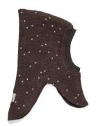 Balaclava All Over Emb. Wool Brown Huttelihut