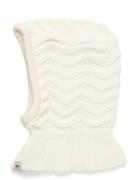 Balaclava Wool Knit Cream Huttelihut