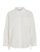 Visiji L/S Lacing Shirt White Vila