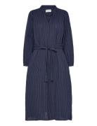 Parisll Midi Dress Ls Navy Lollys Laundry
