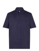 Tali Shirt Cotton Sateen Navy Naja Lauf