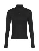 Ls Woven Label Turtleneck Black Calvin Klein Jeans