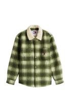 Tjm Check Teddy Overshirt Ext Green Tommy Jeans