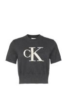 Chunky Cotton Graphic Vest Grey Calvin Klein Jeans