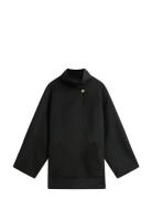 Df Wool Gb Funnel Nk Coat Black Tommy Hilfiger