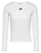 Tjw Slim Ls Badge Tee Ext White Tommy Jeans