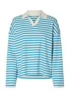Slfmilly Ls Polo Blue Selected