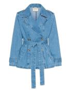 Crmika Short Denim Trenchcoat Blue Cream