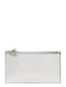 Ck Metallic 6Cc Zip Cardcase Silver Calvin Klein