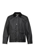 Field Jacket With Corduroy Collar Black Lindbergh