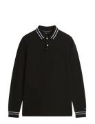 Ls Chest Embro Reg Polo Black Tommy Hilfiger