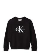 Ck Monogram Terry Cn Sweatshirt Black Calvin Klein