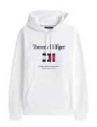 Tommy Embro Flag Hoodie White Tommy Hilfiger