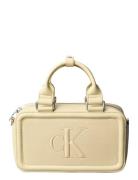 Bold Ck Elongated Mini Tote Cream Calvin Klein