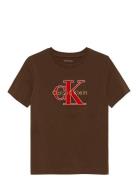 Msw Monologo S/S T-Shirt Brown Calvin Klein