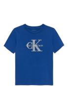 Msw Monologo S/S T-Shirt Blue Calvin Klein