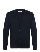 Ecovero V-Neck Button Cardigan Navy Lindbergh