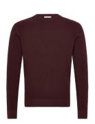 Fine Rib-Knit Cotton Sweater Burgundy Mango
