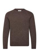 Wool-Blend Rib-Knit Sweater Brown Mango