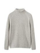 Wool-Blend Turtleneck Sweater Grey Mango