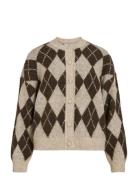 Vikarley L/S Button Detail Cardigan Brown Vila