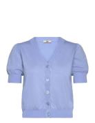 Rmwsandra Ss Cardigan Blue RM By Rosemunde