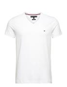 Core Stretch Slim V-Neck Tee White Tommy Hilfiger