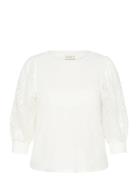 Kcbella Lace T-Shirt White Kaffe Curve
