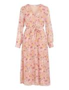 Vifalia V-Neck L/S Midi Dress - Noos/Dc Pink Vila