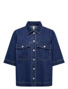 Onlbelle S/S Shirt Dnm Gua Noos Navy ONLY
