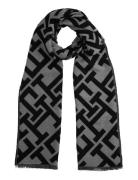 Th Monogram Heavy Scarf Grey Tommy Hilfiger