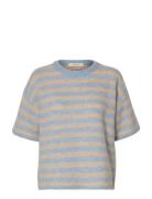 Slflulu 2/4 Knit O-Neck Noos Blue Selected